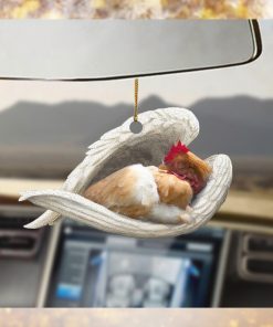 Chicken Sleeping Angel Ornament