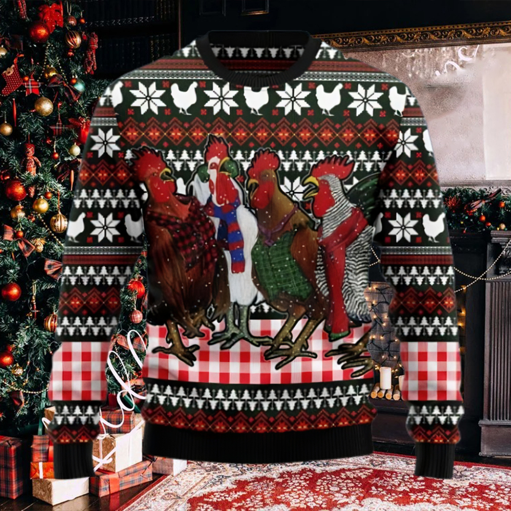 Chicken Under Snow Xmas 3D Sweater Chicken Under Snow Xmas 3D Sweater