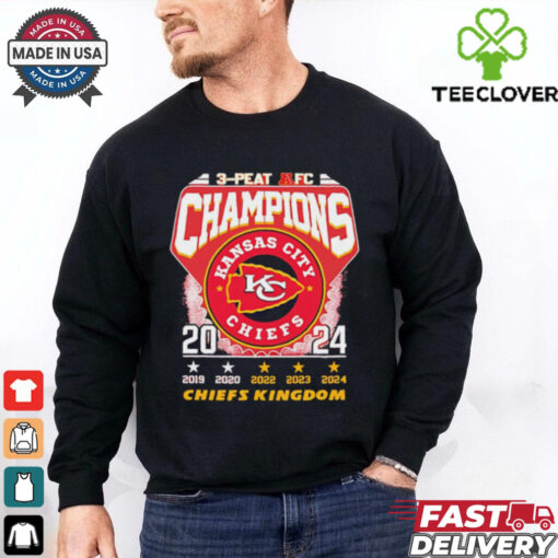 Chiefs 3 Peat AFC Champions 2024 Shirt