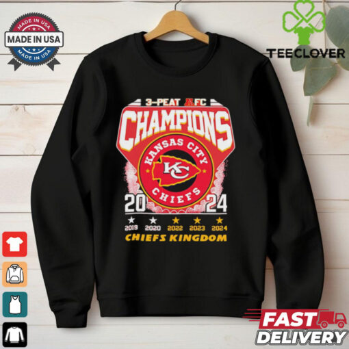 Chiefs 3 Peat AFC Champions 2024 Shirt