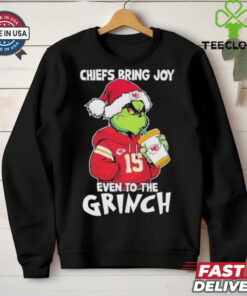 Chiefs Bring Joy Even To The Grinch X Kansas City Chiefs Christmas Shirt