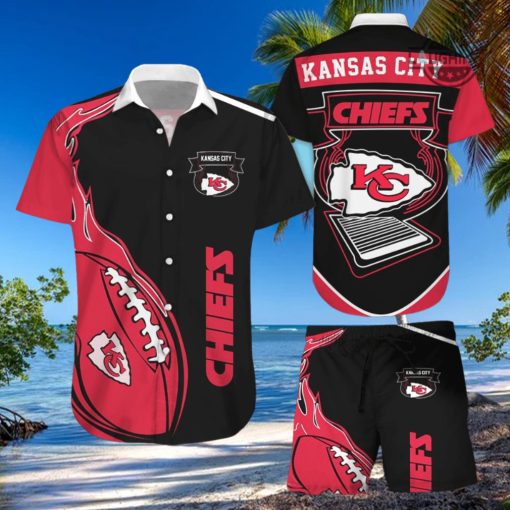 Chiefs Hawaiian Shirt And Shorts Kansas City Chiefs Aloha Shirt Super Bowl Kc Chiefs Shirt Patrick Mahomes Travis Kelce Button Up Shirts Football Chiefs Game