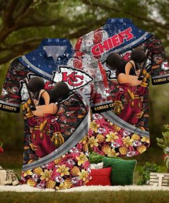 Chiefs Hawaiian Shirt NFL KC Cool Mickey Mouse, Kansas City Chiefs Hawaiian Shirt