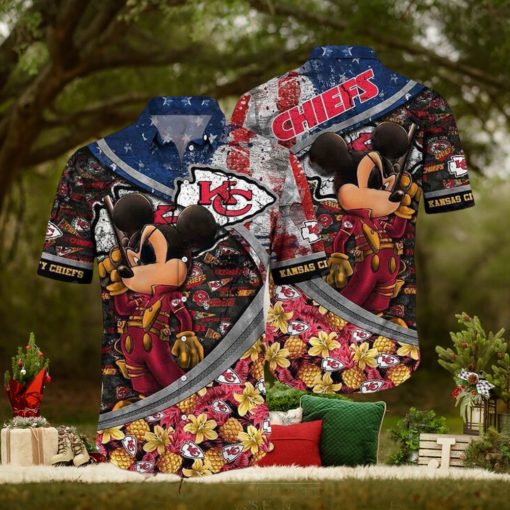 Chiefs Hawaiian Shirt NFL KC Cool Mickey Mouse, Kansas City Chiefs Hawaiian Shirt