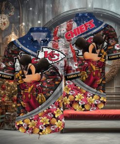 Chiefs Hawaiian Shirt NFL KC Cool Mickey Mouse, Kansas City Chiefs Hawaiian Shirt