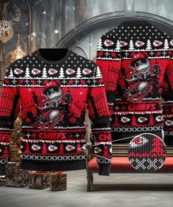 Chiefs Jack Skellington Halloween Knitted Ugly Christmas Sweater