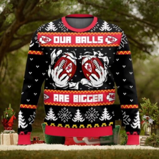 Chiefs Our Balls Are Bigger Ugly Christmas Sweater