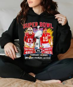 Chiefs Patrick Mahomes And 49ers Brock Purdy Super Bowl LVIII Matchup Shirt