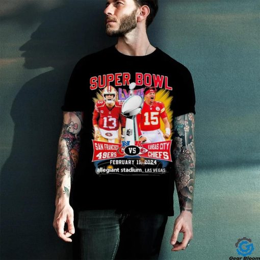 Chiefs Patrick Mahomes And 49ers Brock Purdy Super Bowl LVIII Matchup Shirt