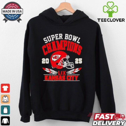 Chiefs Super Bowl Champions 2025 LIX helmet shirt