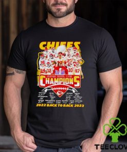 Chiefs Super Bowl LVIII Champions 2022 back to back 2023 signatures hoodie, sweater, longsleeve, shirt v-neck, t-shirt