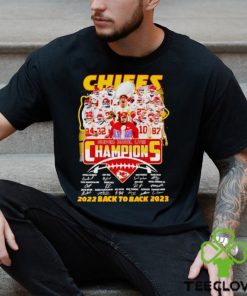 Chiefs Super Bowl LVIII Champions 2022 back to back 2023 signatures hoodie, sweater, longsleeve, shirt v-neck, t-shirt