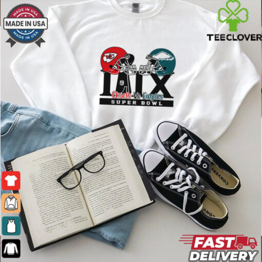 Chiefs vs Eagles 2025 Super Bowl LIX New Orleans 2025 helmets shirt