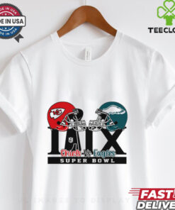 Chiefs vs Eagles 2025 Super Bowl LIX New Orleans 2025 helmets shirt