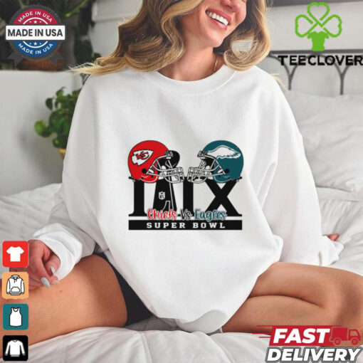 Chiefs vs Eagles 2025 Super Bowl LIX New Orleans 2025 helmets shirt