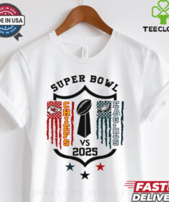 Chiefs vs Eagles Super Bowl 2025 LIX American Flag shirt