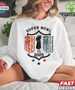 Chiefs vs Eagles Super Bowl 2025 LIX American Flag shirt