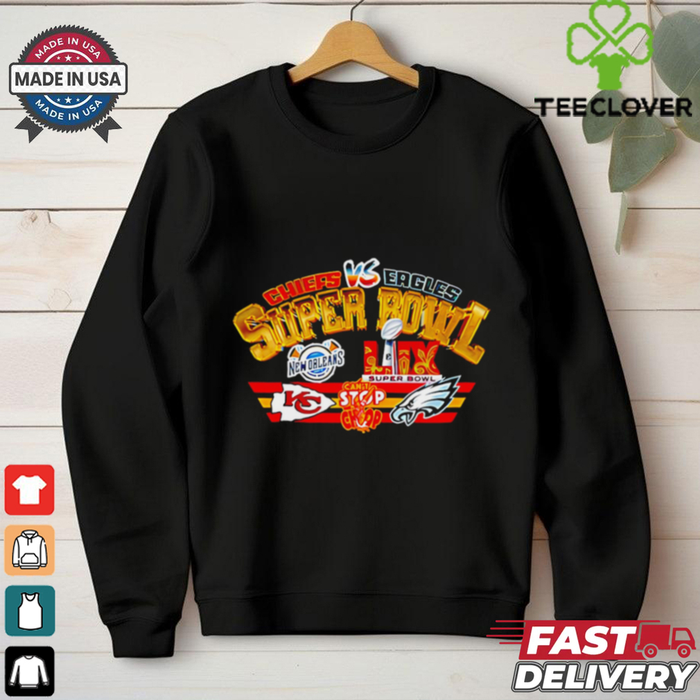 Chiefs vs Eagles Super Bowl LIX can’t stop the chop 2025 Champions shirt Chiefs vs Eagles Super Bowl LIX can’t stop the chop 2025 Champions shirt