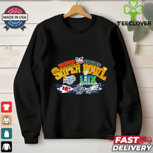 Chiefs vs Eagles Super Bowl LIX fly eagles fly 2025 Champions shirt