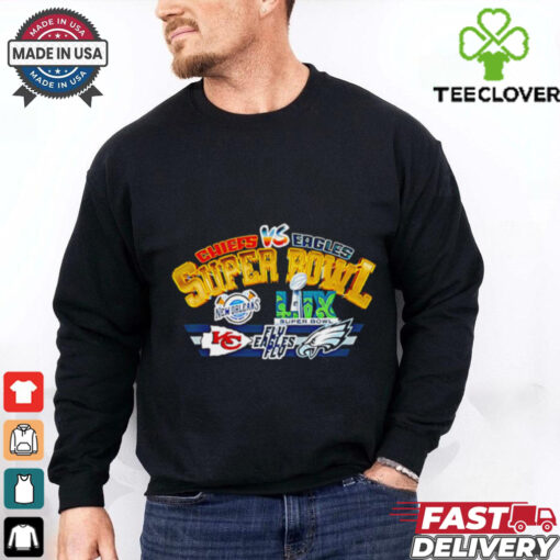 Chiefs vs Eagles Super Bowl LIX fly eagles fly 2025 Champions shirt