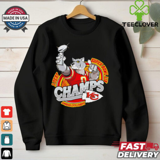Chiefs vs. Eagles Super Bowl LIX 3 peat mascot glory shirt