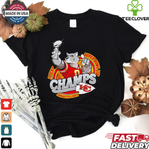 Chiefs vs. Eagles Super Bowl LIX 3 peat mascot glory shirt