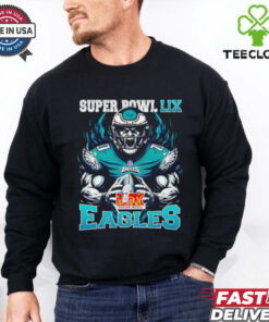 Chiefs vs. Eagles Super Bowl LIX Burning Warrior scream Eagles shirt