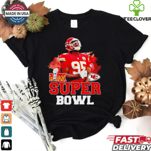 Chiefs vs. Eagles Super Bowl LIX Chris Jones scream shirt