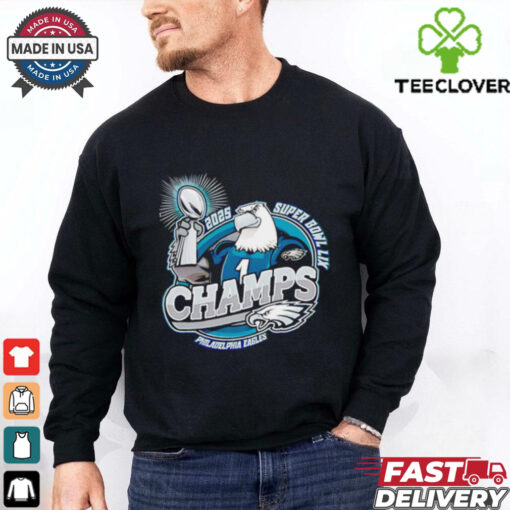 Chiefs vs. Eagles Super Bowl LIX Eagles mascot glory shirt
