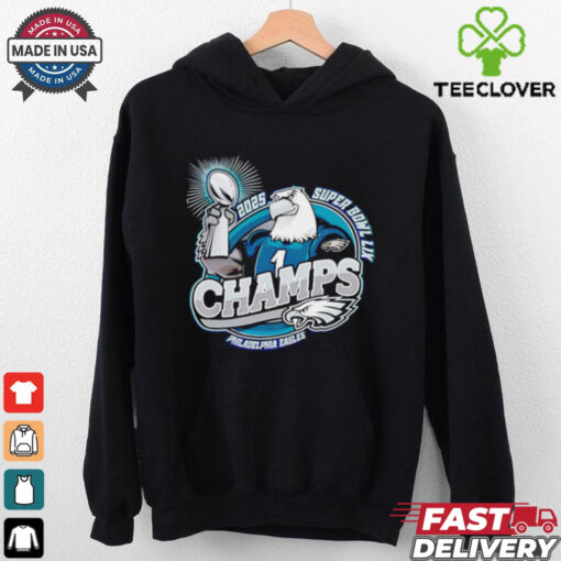 Chiefs vs. Eagles Super Bowl LIX Eagles mascot glory shirt