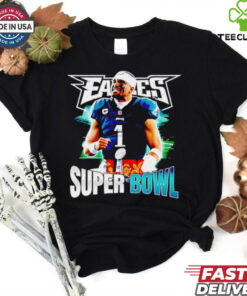 Chiefs vs. Eagles Super Bowl LIX Jalen Hurts shirt
