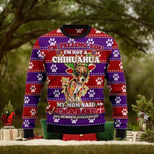 Chihuahua Baby Ugly Christmas Sweater, Chihuahua Loves Xmas, I’m Not A Chihuahua Ugly Sweater For Men & Women – Gift For Christmas, Chihuahua Lovers