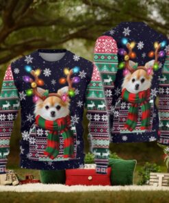 Chihuahua Christmas Ugly Sweater, Santa Hat Dog Sweater