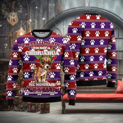 Chihuahua Dog Baby Christmas Ugly Christmas Sweater For Men And Women
