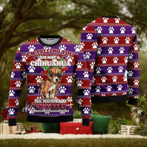 Chihuahua Dog Baby Christmas Ugly Christmas Sweater For Men And Women