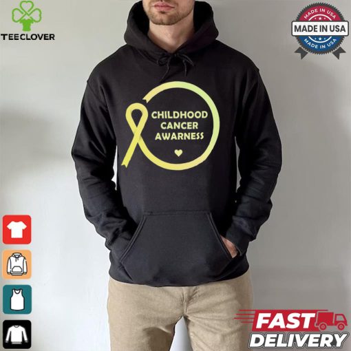 Childhood Cancer Awareness Month T Shirt Gift yellow Ribbon hoodie, sweater, longsleeve, shirt v-neck, t-shirt