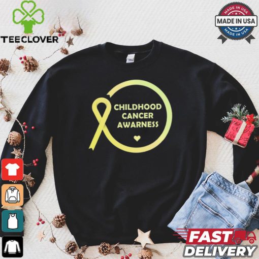 Childhood Cancer Awareness Month T Shirt Gift yellow Ribbon hoodie, sweater, longsleeve, shirt v-neck, t-shirt