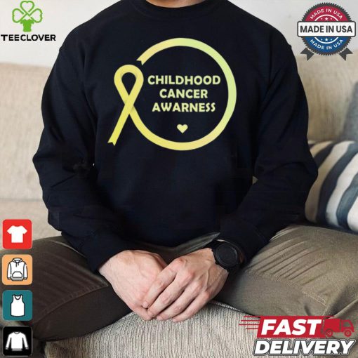 Childhood Cancer Awareness Month T Shirt Gift yellow Ribbon hoodie, sweater, longsleeve, shirt v-neck, t-shirt