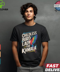 Childless Bird Lady For Kamala Harris 2024 Parrot T Shirts