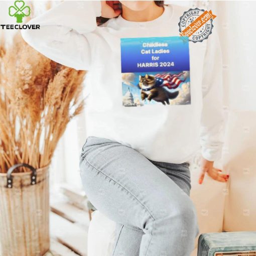 Childless Cat For Ladies For Harris 2024 Shirt
