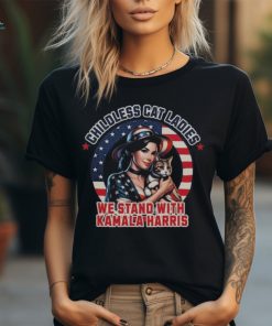 Childless Cat Ladies We Stand With Kamala Harris Childless Millennials 2024 T shirt