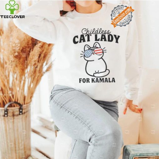 Childless Cat Lady For Kamala Shirt, Vote Blue 2024, Democrat Thoodie, sweater, longsleeve, shirt v-neck, t-shirt, Pro Democracy Tee, Election 2024 Shirt, Liberal T Shirt, Liberal Gifts