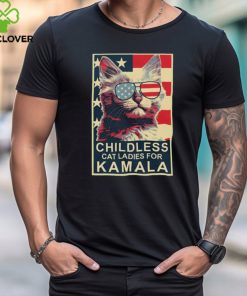 Childless Cat Lady Kamala Ladies for Kamala Harris President 2024 Vintage T shirt