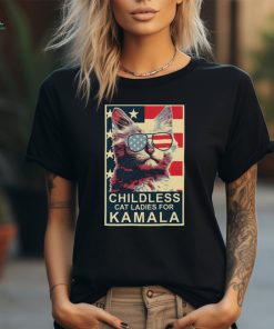 Childless Cat Lady Kamala Ladies for Kamala Harris President 2024 Vintage T hoodie, sweater, longsleeve, shirt v-neck, t-shirt