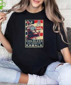 Childless Cat Lady Kamala Ladies for Kamala Harris President 2024 Vintage T hoodie, sweater, longsleeve, shirt v-neck, t-shirt