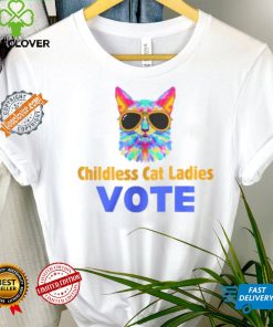 Childless Cat Lady Shirt Cat Lady Shirt Vote Blue Shirt Coconut Tree Harris 47 Shirt