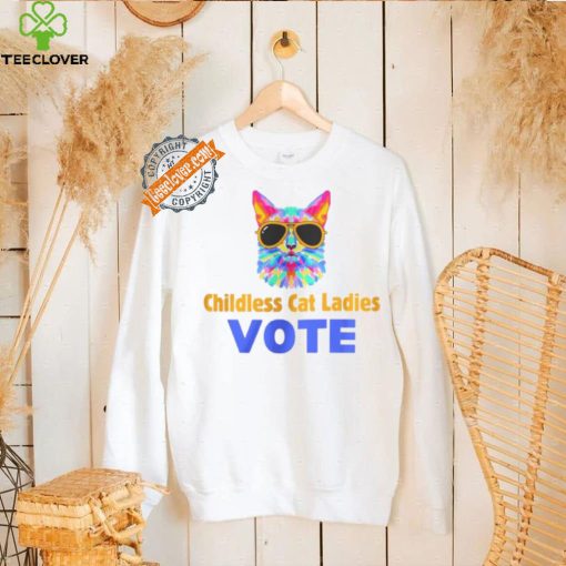 Childless Cat Lady Shirt Cat Lady Shirt Vote Blue Shirt Coconut Tree Harris 47 Shirt