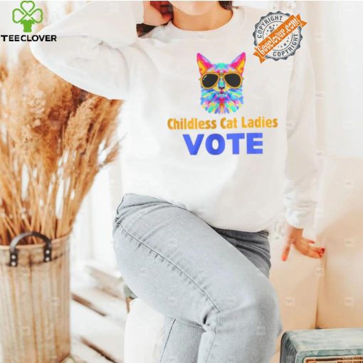 Childless Cat Lady Shirt Cat Lady Shirt Vote Blue Shirt Coconut Tree Harris 47 Shirt