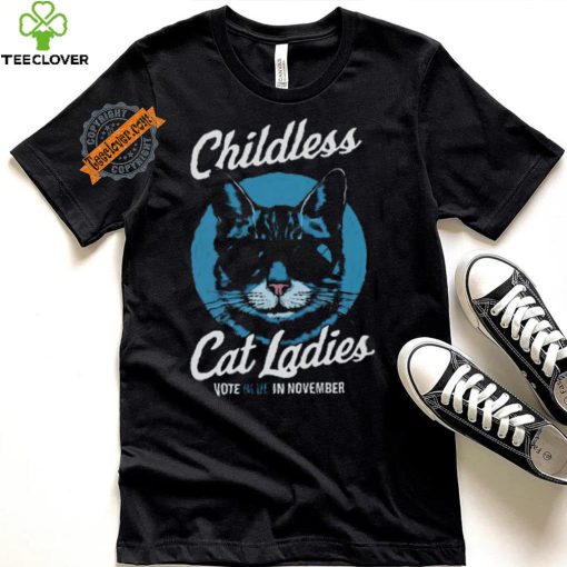 Childless Cat Lady Shirt Vote Blue Shirt Coconut Tree Harris 47 Shirt