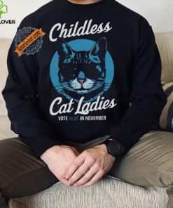 Childless Cat Lady Shirt Vote Blue Shirt Coconut Tree Harris 47 Shirt